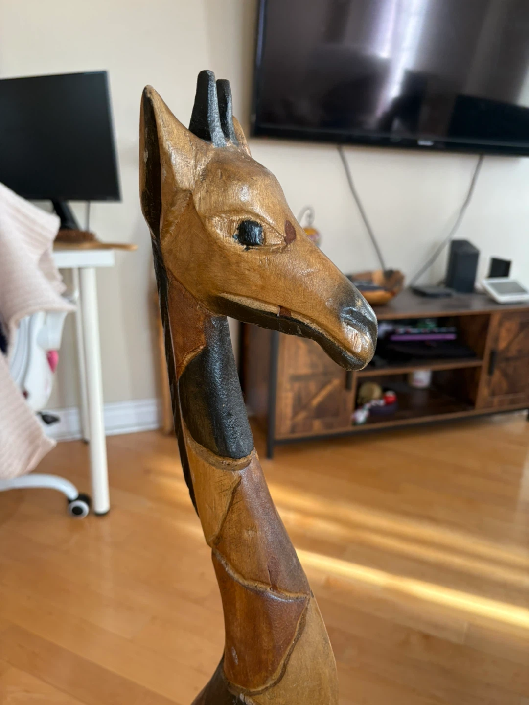 Handcarved Wooden Giraffe - photo 4