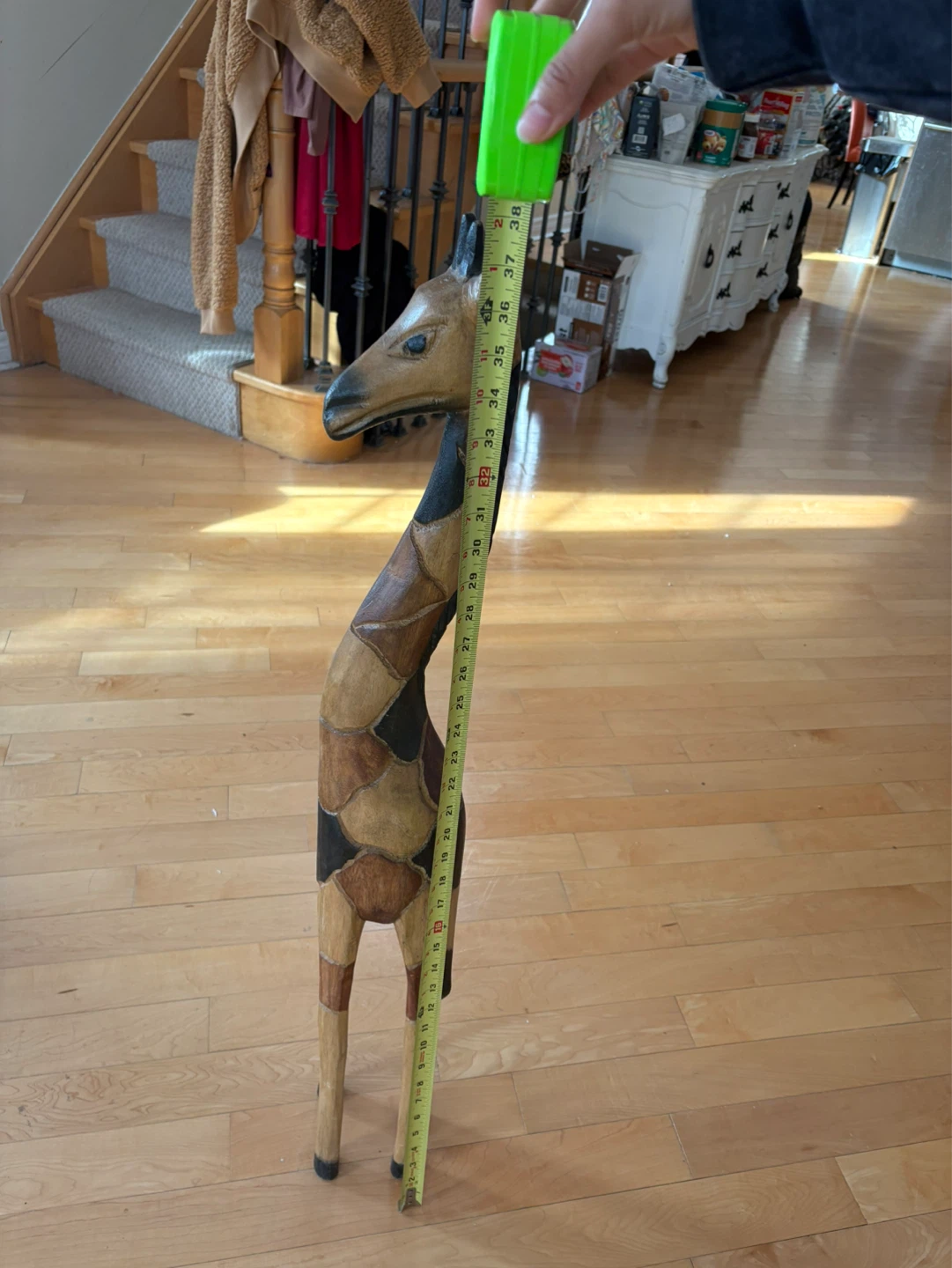 Handcarved Wooden Giraffe - photo 3