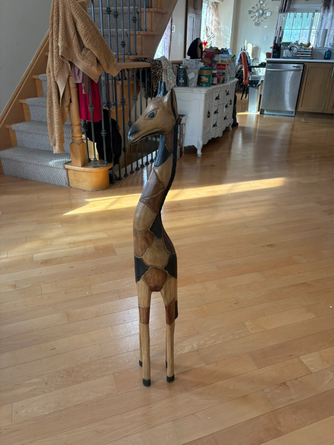 Handcarved Wooden Giraffe