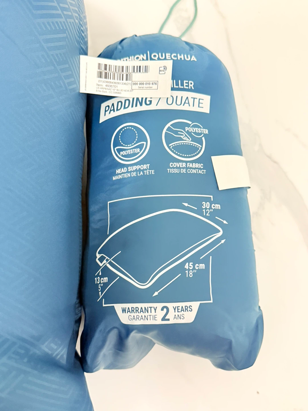 Sleeping bag with pillow - used only once