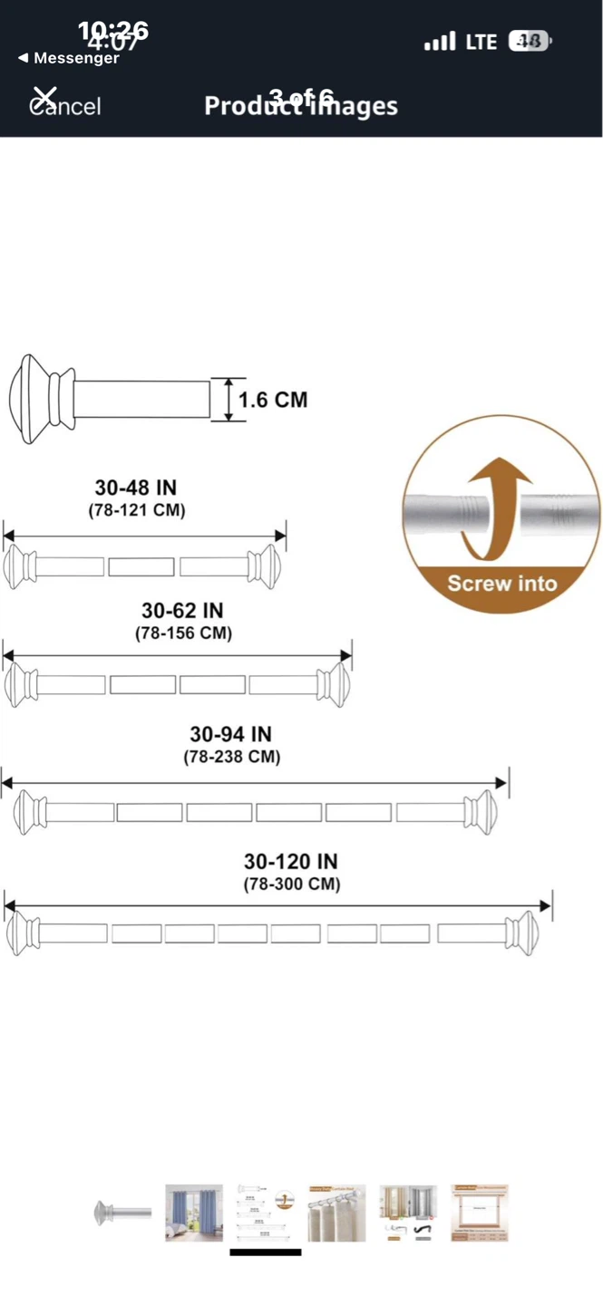Heavy Duty Curtain Rod - photo 3