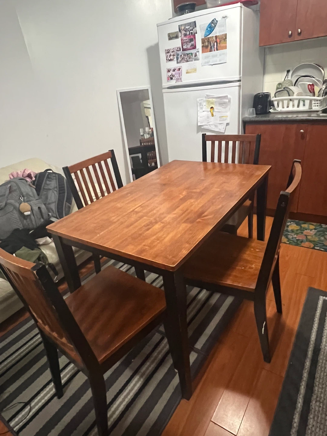 Wooden Dining Table and Chairs Set