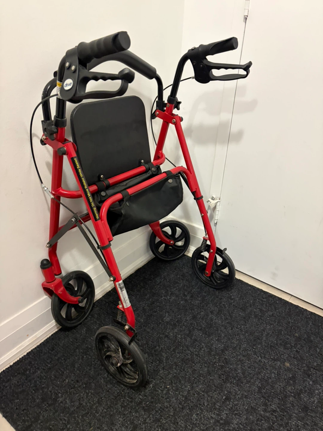 Drive Red Rollator Walker with Seat and Bag - photo 4