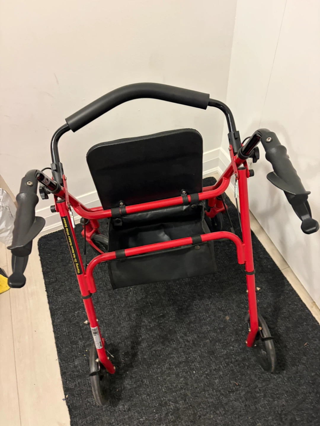 Drive Red Rollator Walker with Seat and Bag - photo 3