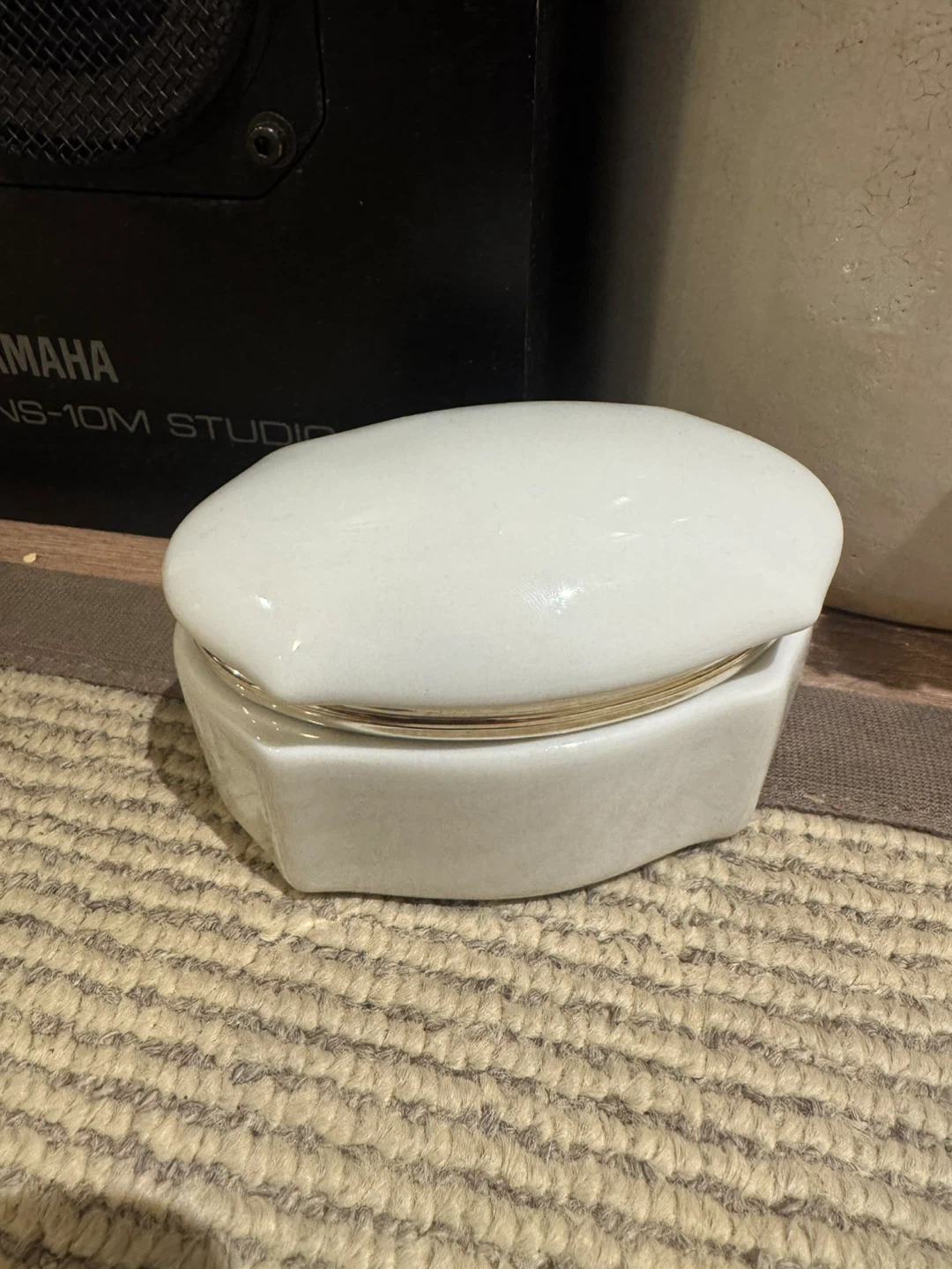 White Ceramic Trinket Box - photo 2