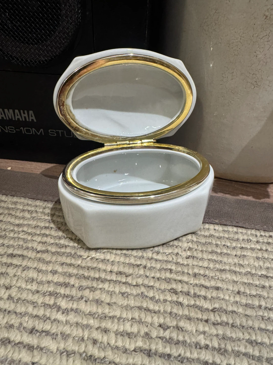 White Ceramic Trinket Box
