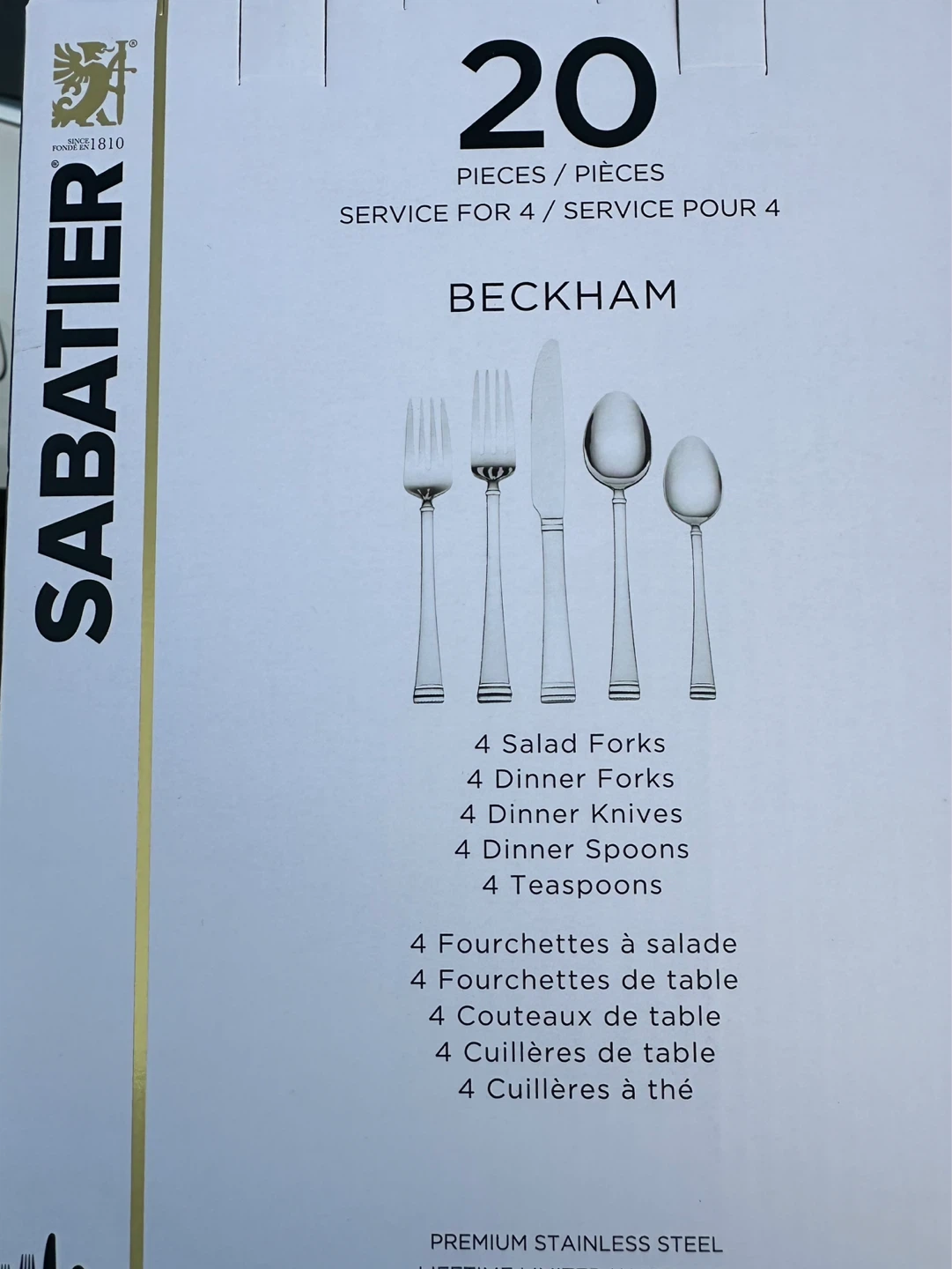 Sabatier Beckham 20-Piece Stainless Steel Cutlery Set - photo 3