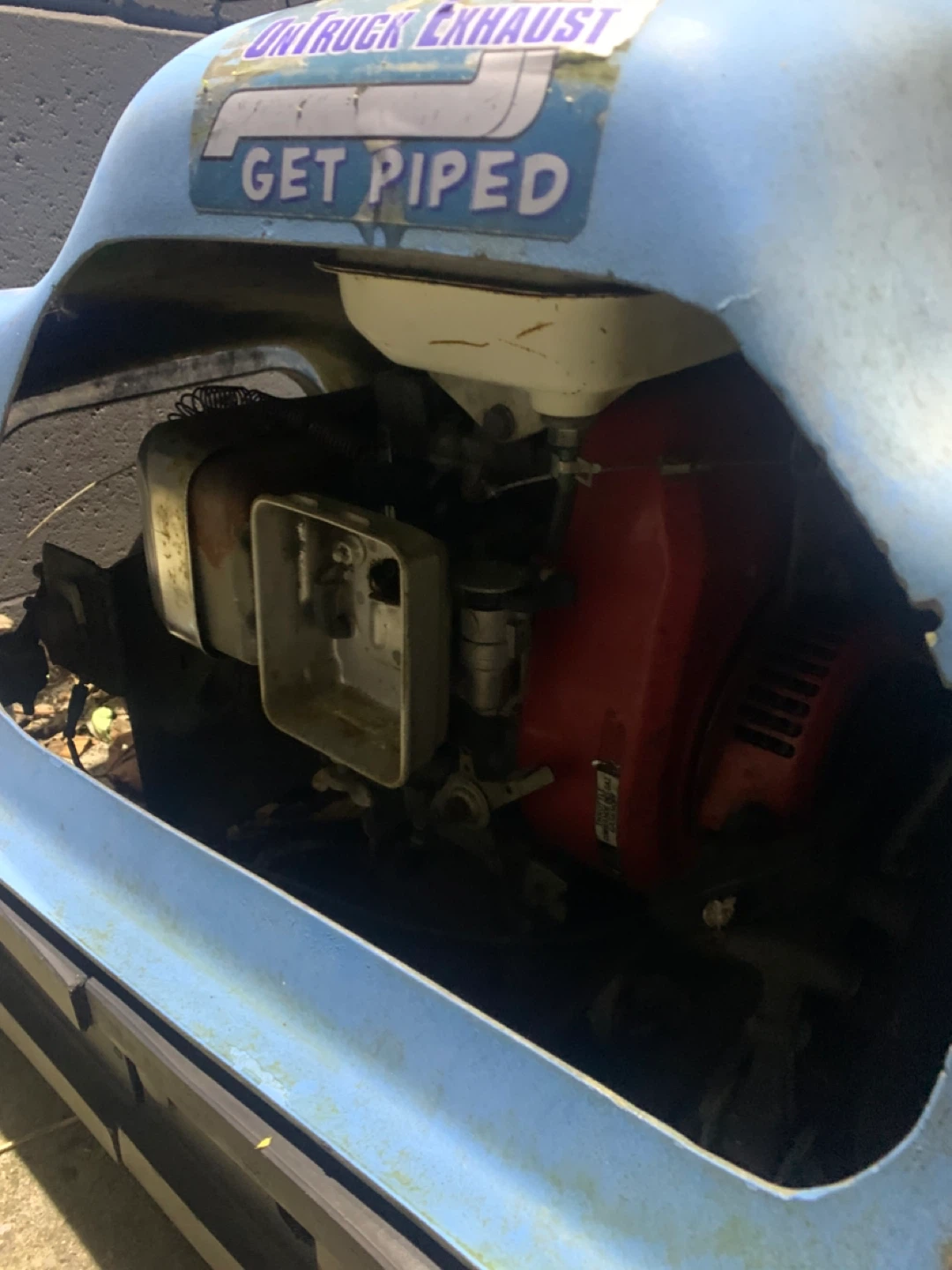 Blue Go-Kart with Engine