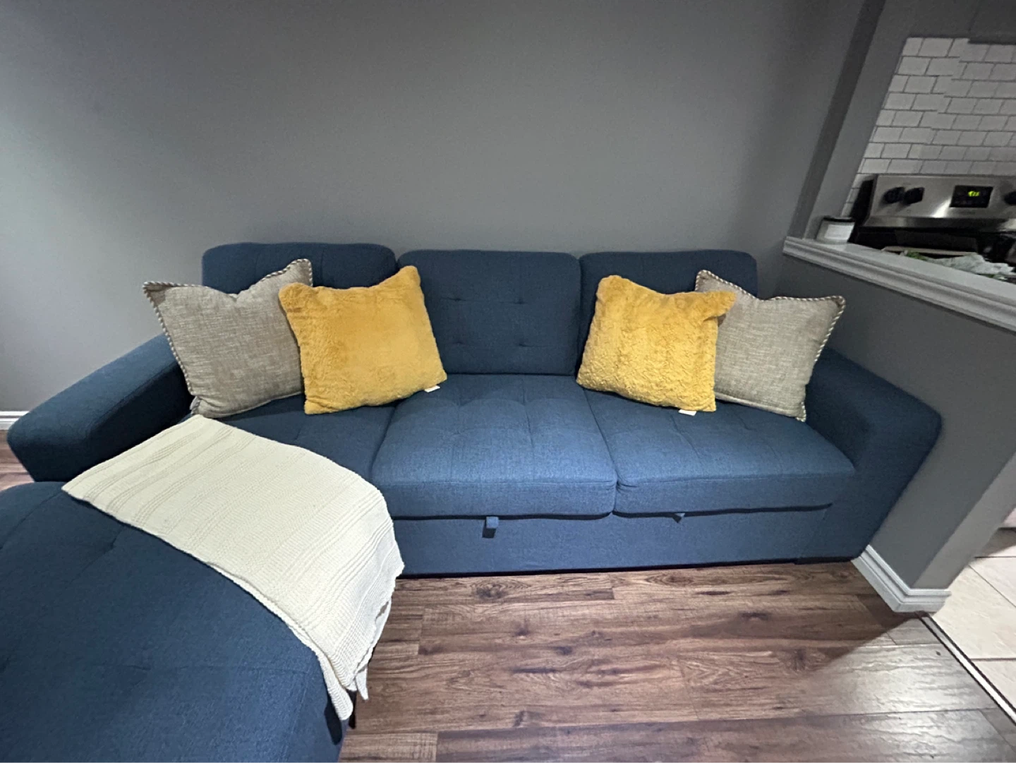 Structube Sectional Sofa Bed with Storage