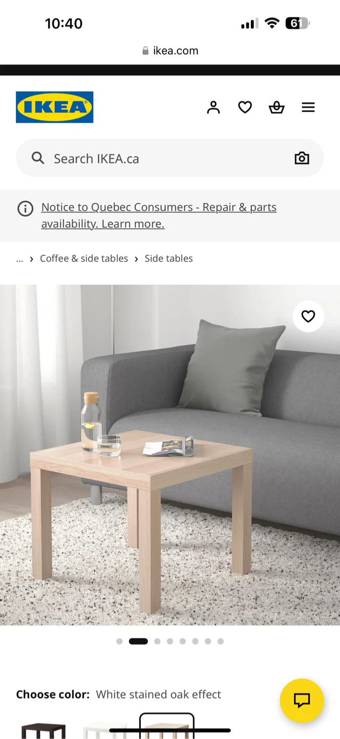 IKEA Lindved, White Round Side Table (NOW 2/3 available) | Karrot
