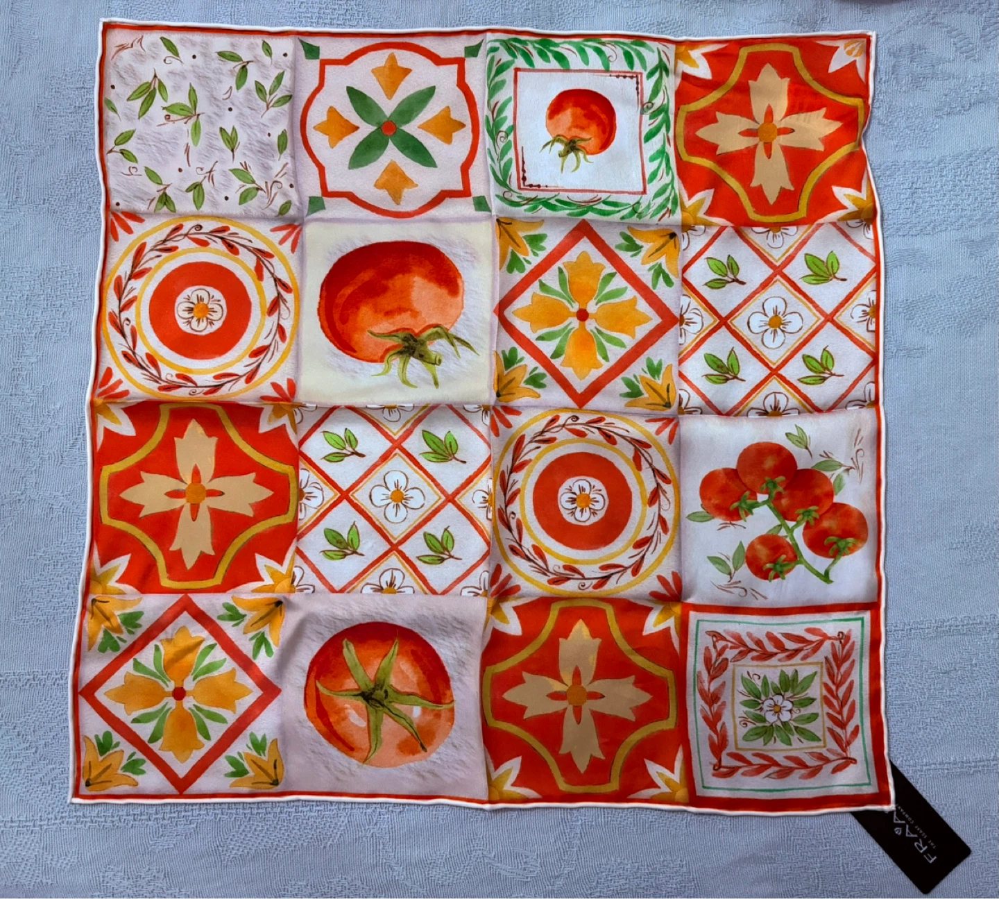 FRAAS Silk Scarf - Tomato Tile Design - photo 2