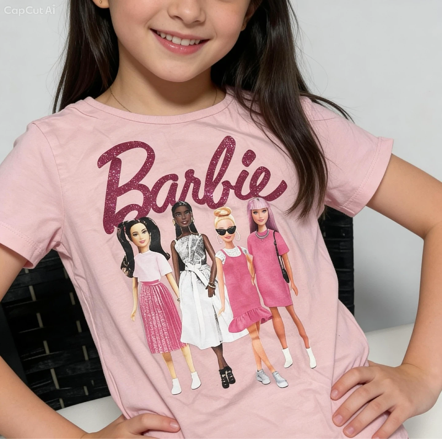 Girls Barbie T-Shirt 4 kids