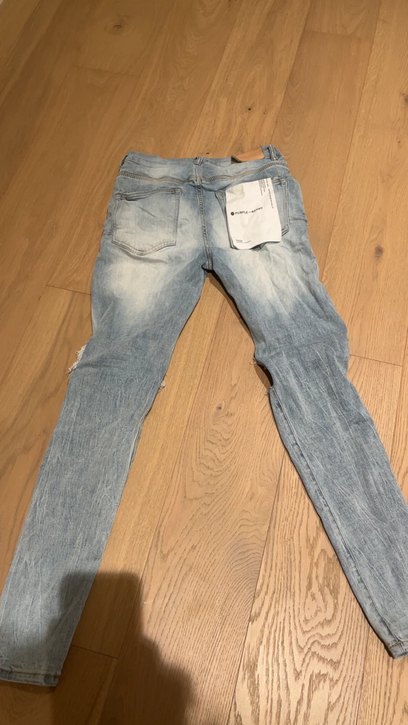 Purple Brand Dropped Fit Mid Rise Slim Leg Jeans