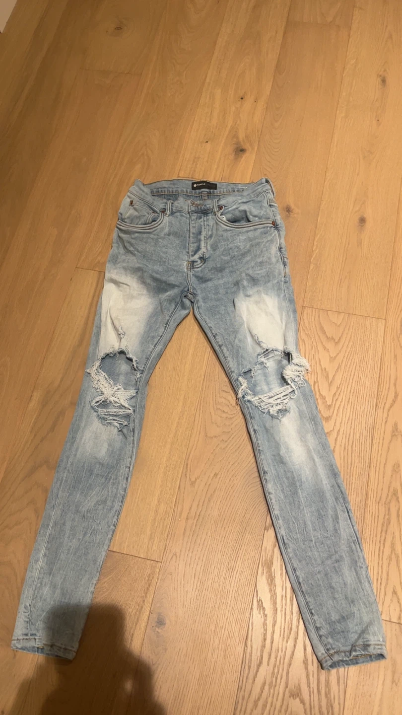 Purple Brand Dropped Fit Mid Rise Slim Leg Jeans - photo 2