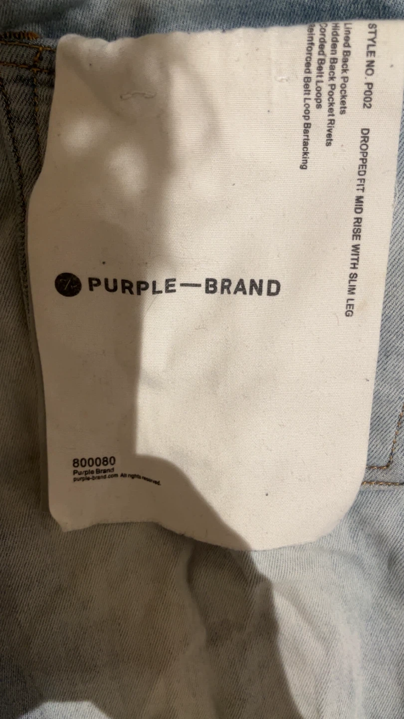 Purple Brand Dropped Fit Mid Rise Slim Leg Jeans - photo 5