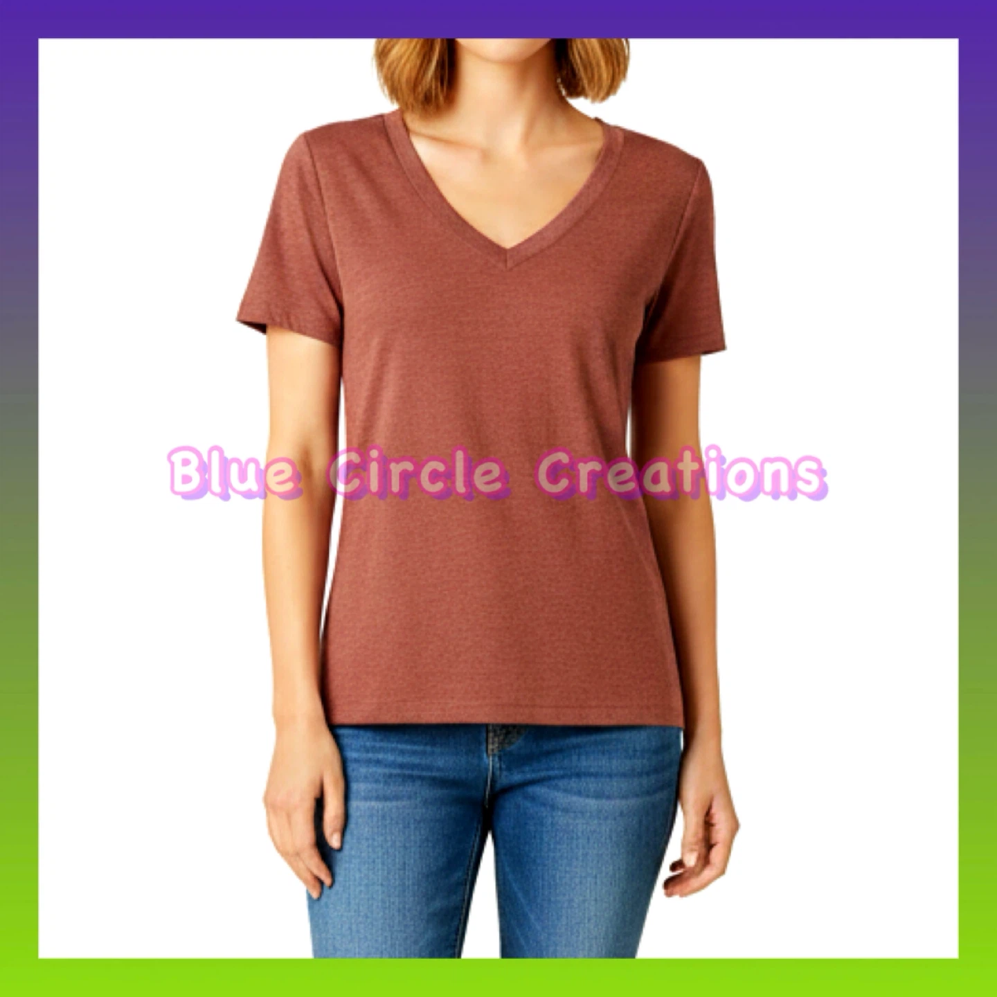 XXI Brand (21) Rusty Red Short Sleeve V-Neck Tee NWT Size Medium