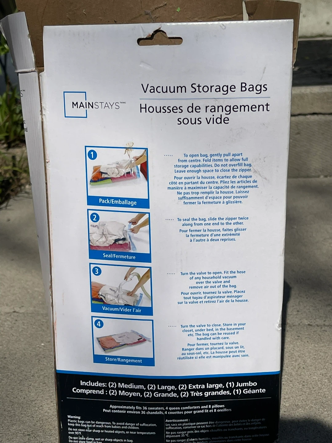 Mainstays Vacuum Storage Bags - 7 Piece Set - photo 4