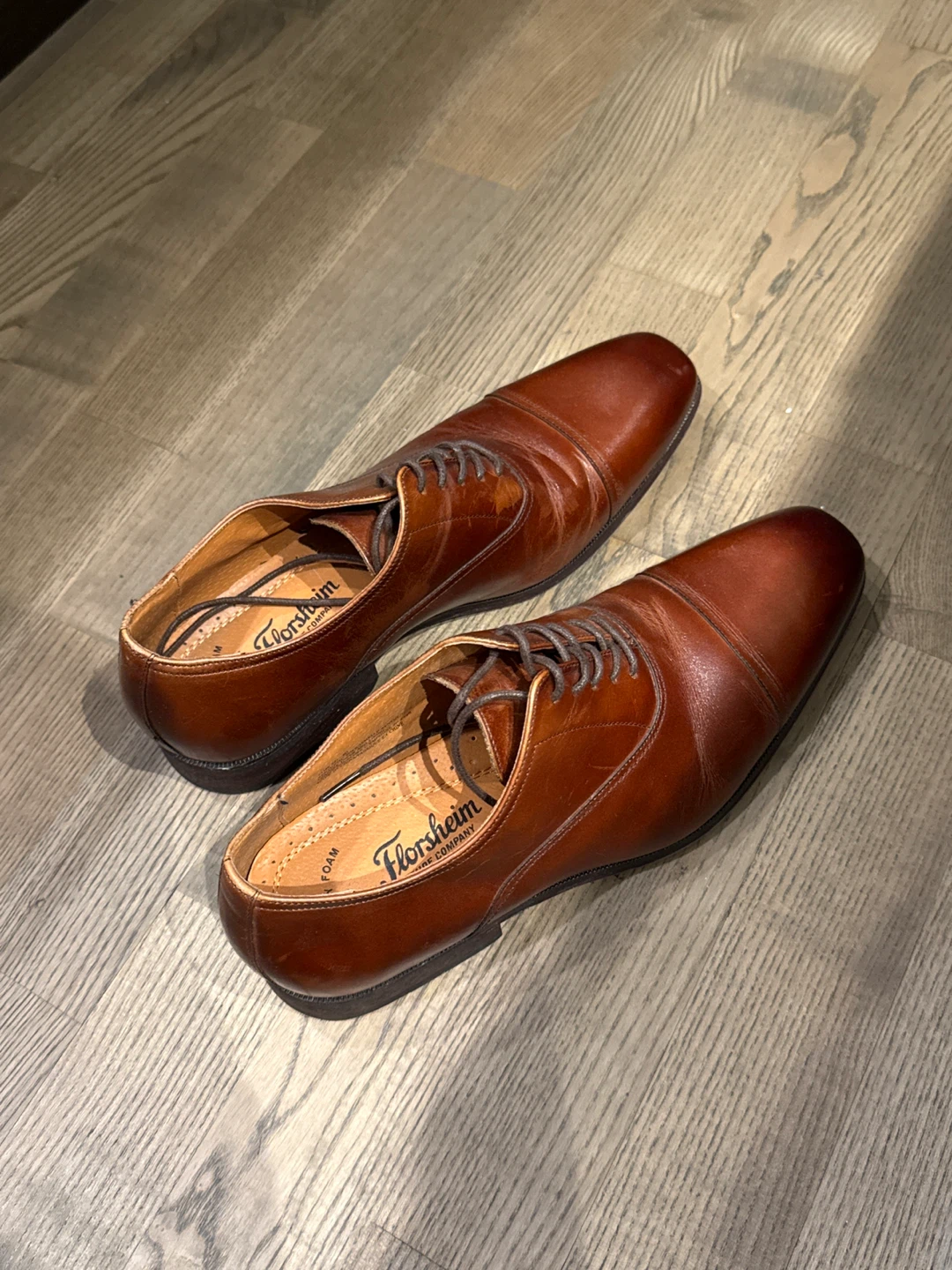 Florsheim Brown Leather Oxford Dress Shoes