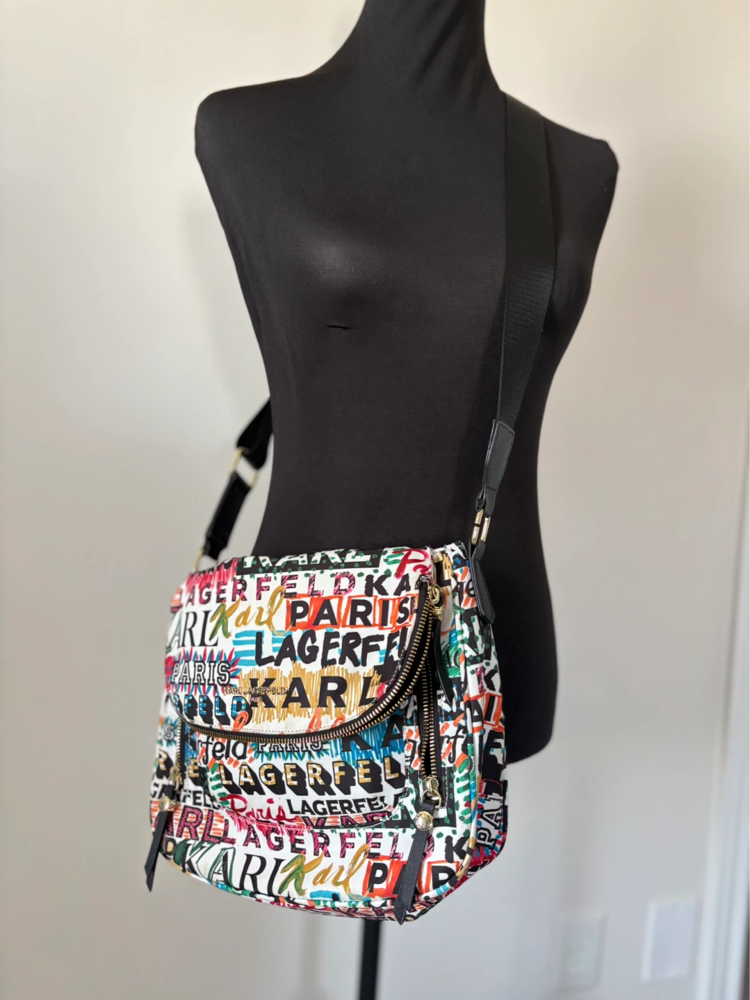 Karl Lagerfeld Paris Crossbody Bag - Graffiti Print