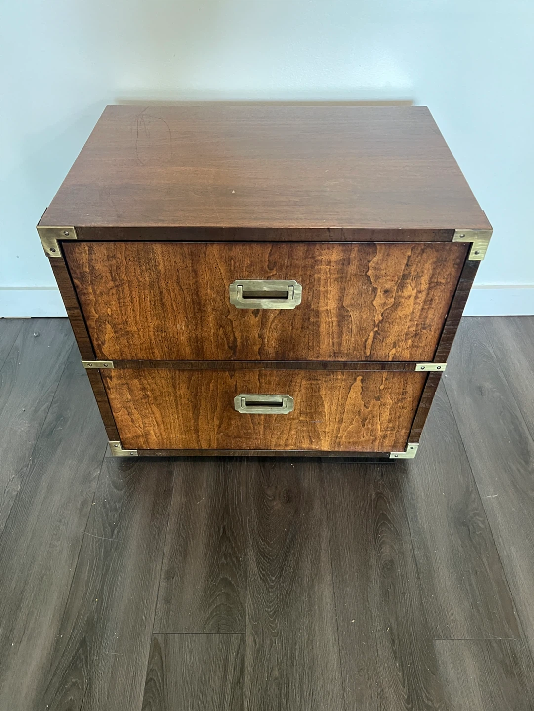 Lane Campaign Style 2-Drawer Nightstand