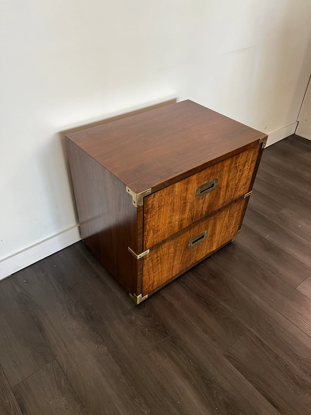 Lane Campaign Style 2-Drawer Nightstand - photo 2