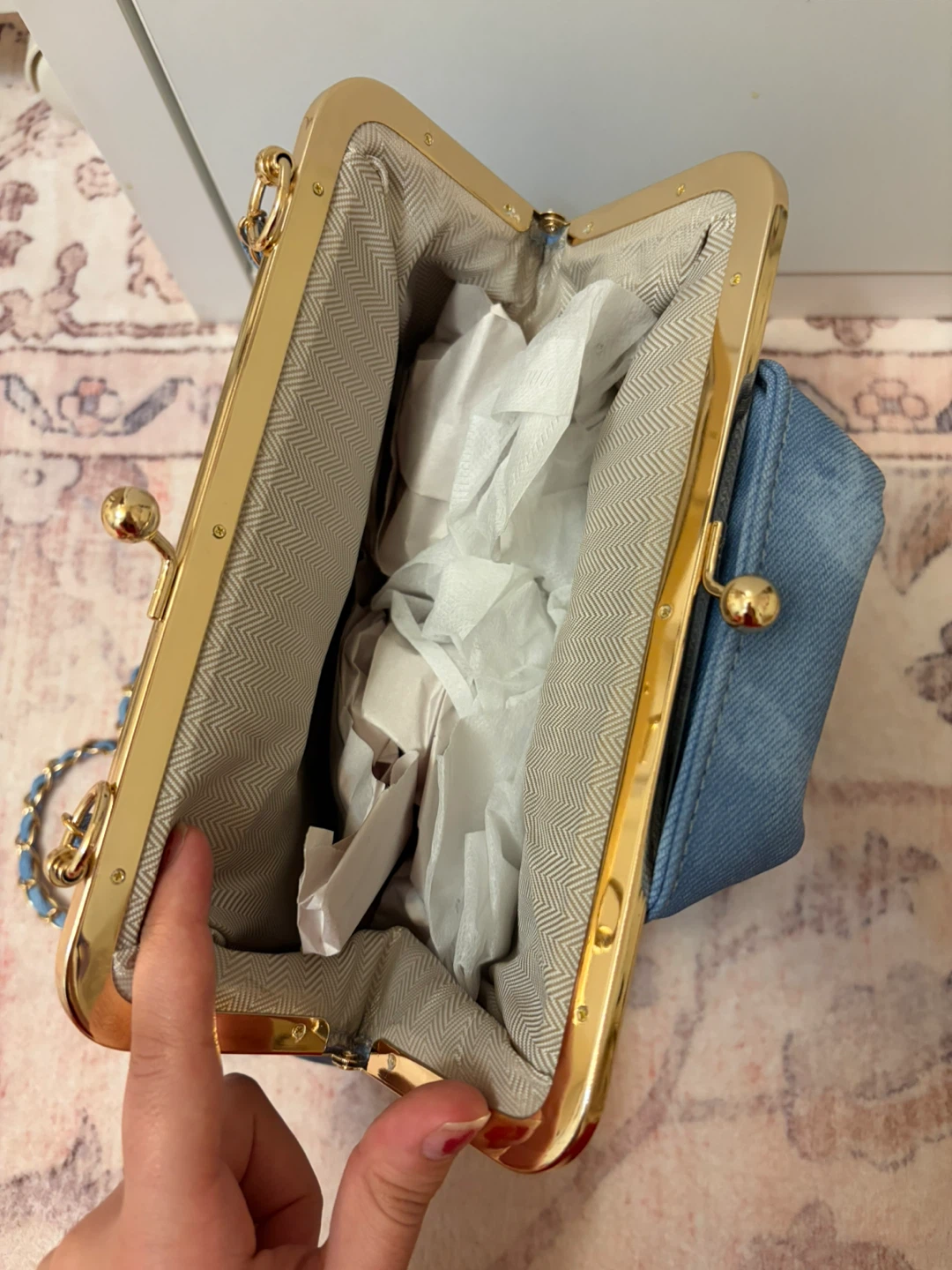 Denim Jacket Clasp Purse - photo 3