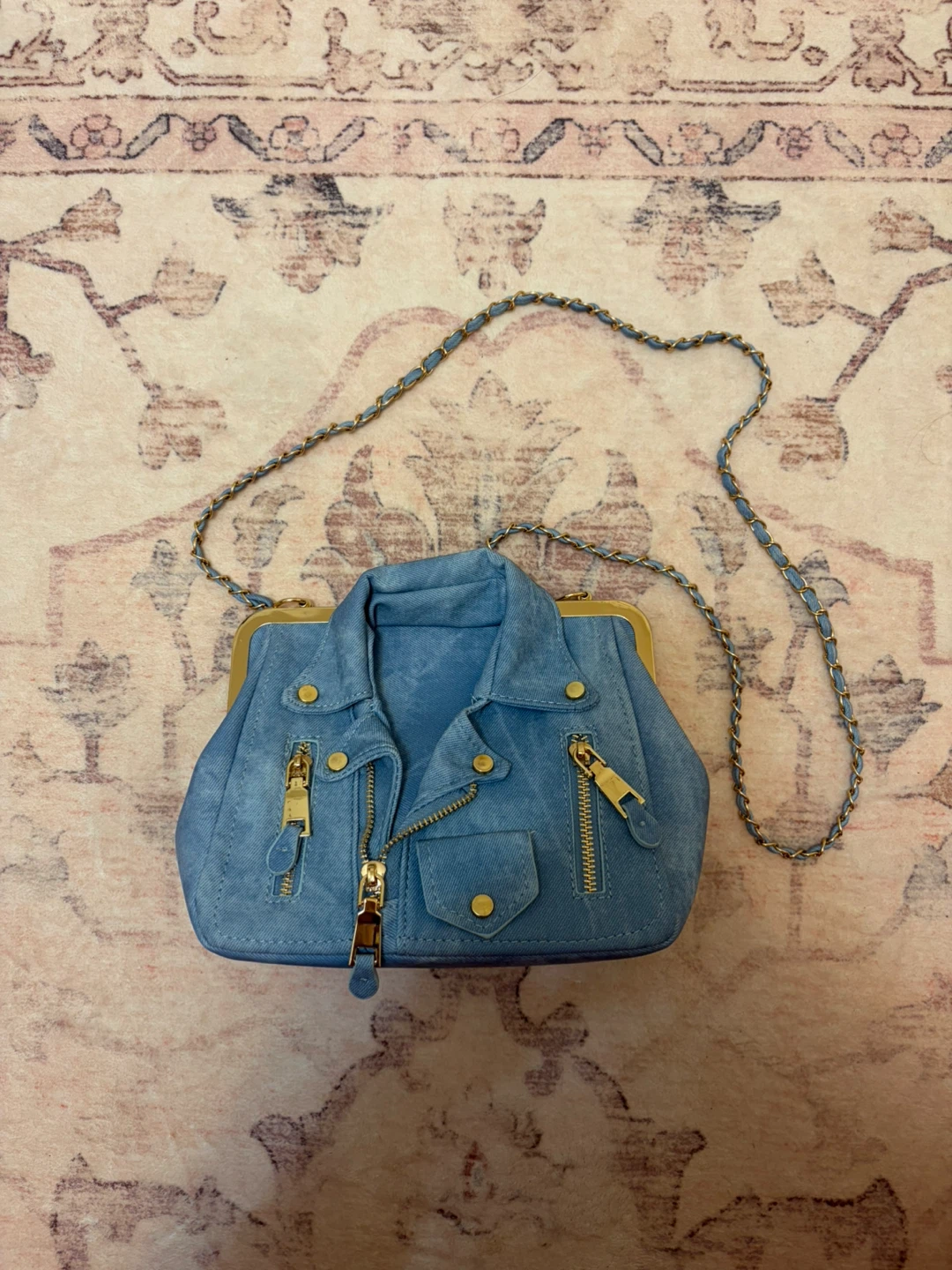 Denim Jacket Clasp Purse
