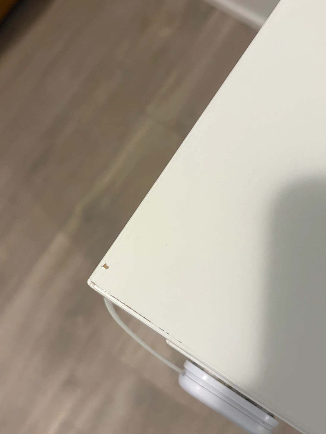 White IKEA MICKE Desk with Drawer - photo 2
