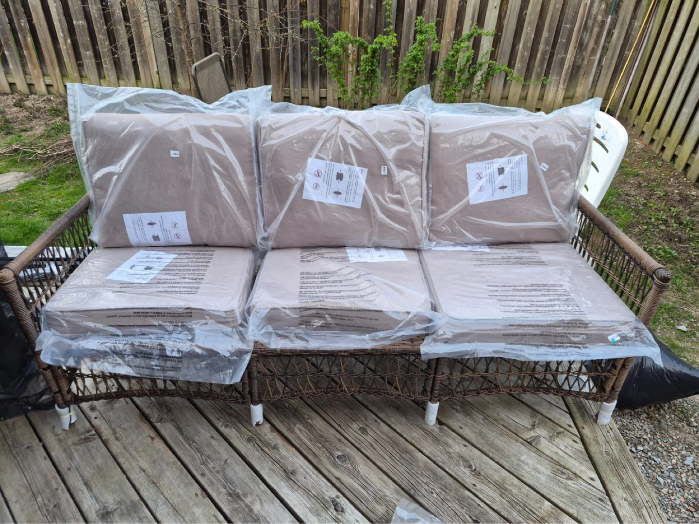 Wicker Patio Furniture Set with Cushions