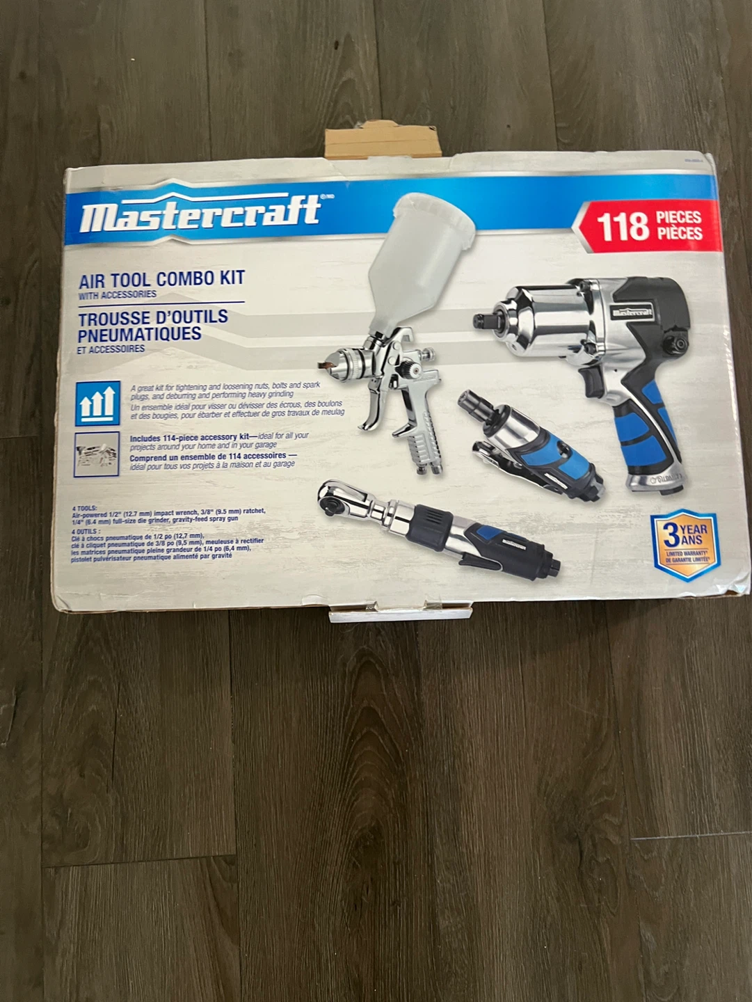 Mastercraft 118-Piece Air Tool Combo Kit with Accessories