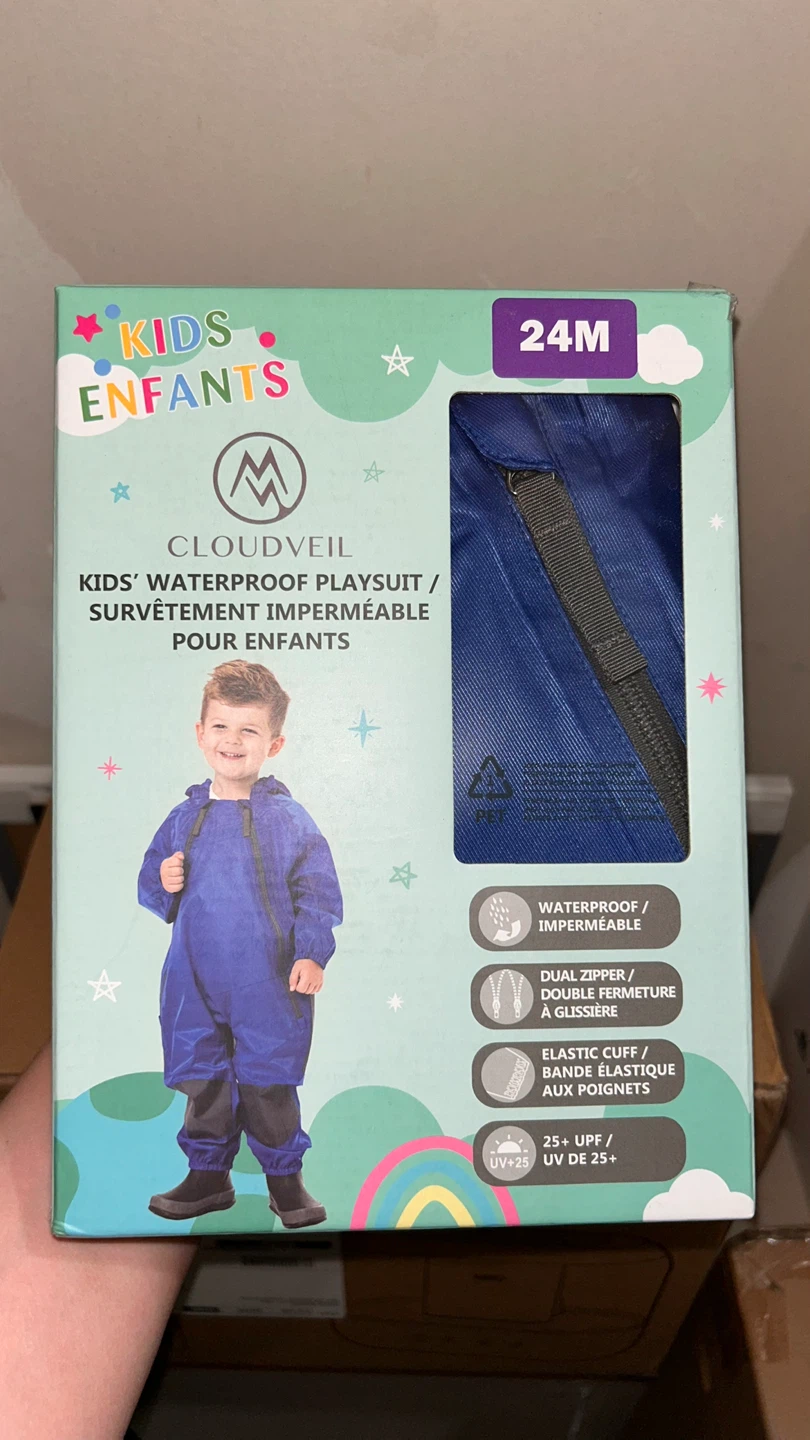 X2 Cloudveil Kids' Waterproof Playsuit 24M