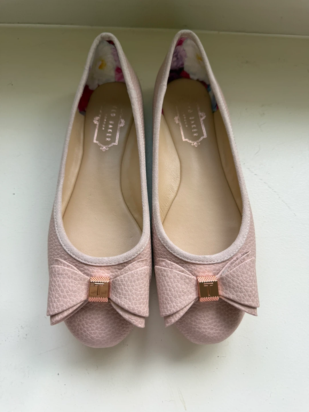Ted Baker London Pink Leather Bow Ballet Flats Size 36.5 - photo 2