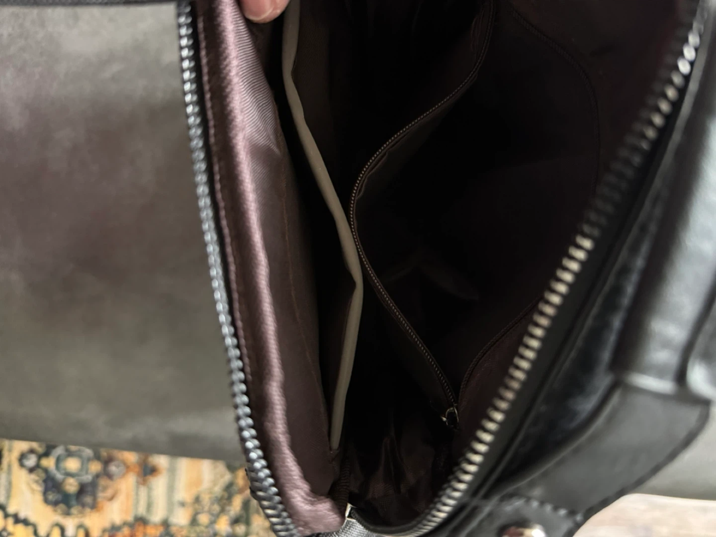 Black Faux Leather Crossbody Bag - photo 4