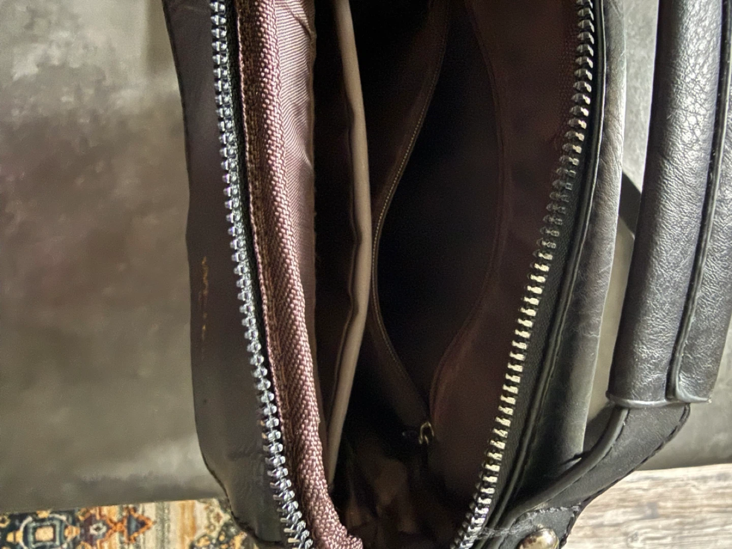 Black Faux Leather Crossbody Bag - photo 3