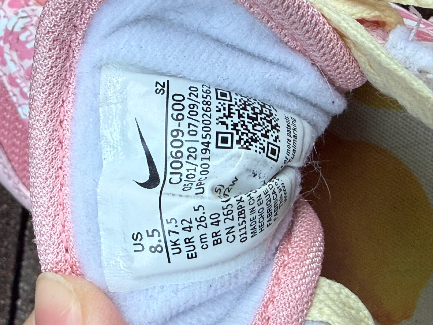Nike Air Max 1 Pink White Shoes US 8.5 - photo 2
