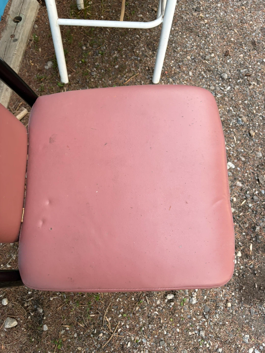 Pink Upholstered Metal Frame Chair - photo 2