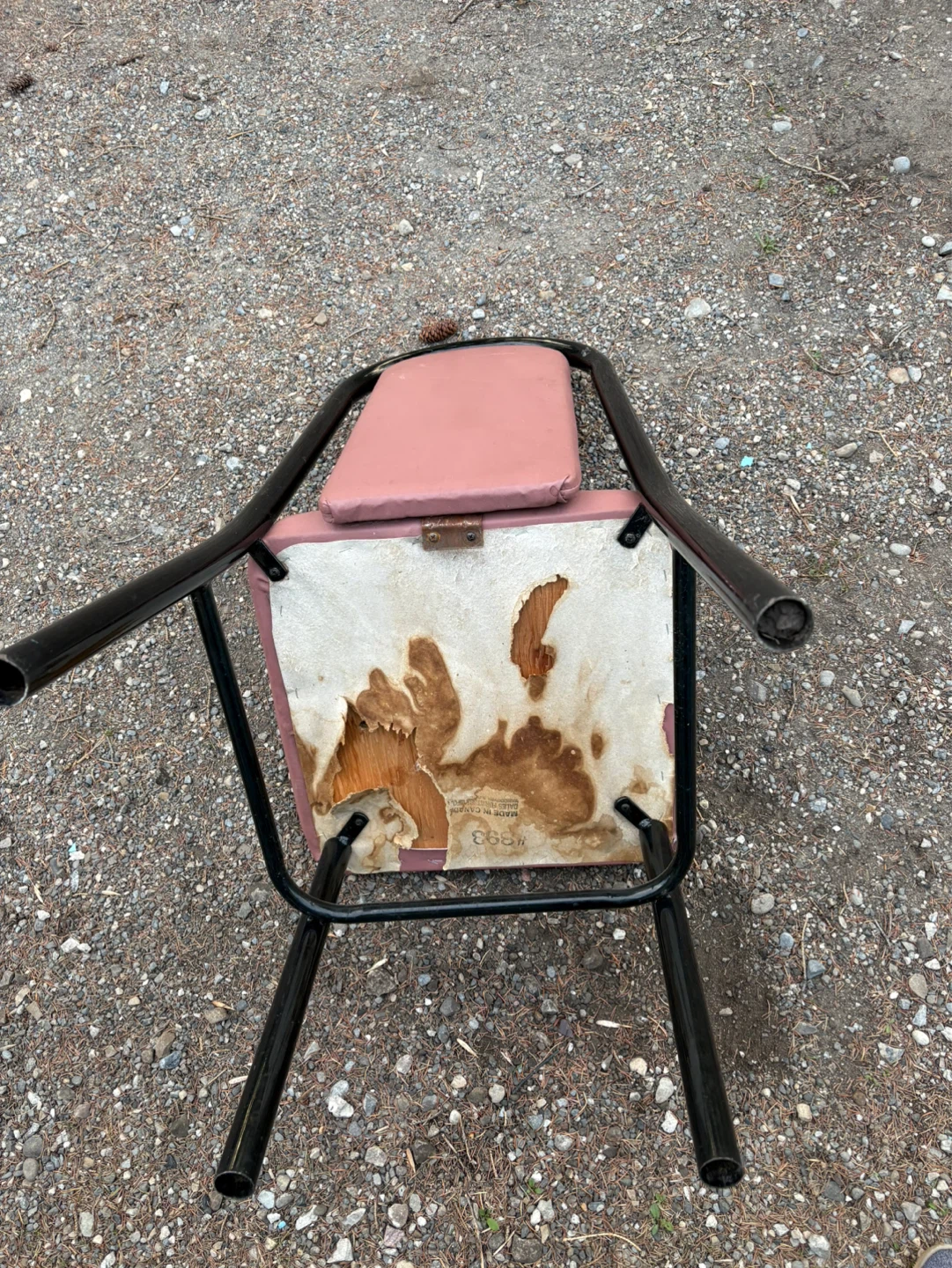 Pink Upholstered Metal Frame Chair - photo 4