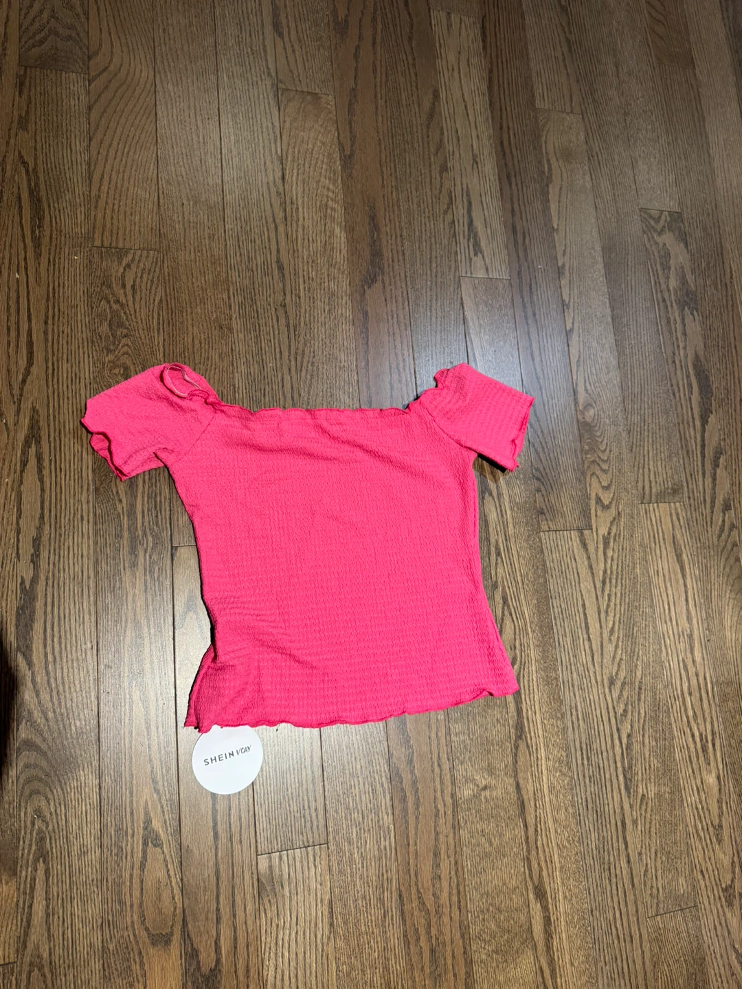 SHEINgirl Pink Off-the-Shoulder Top