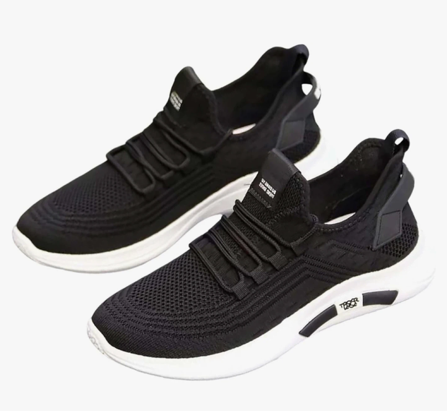 Black Mesh Running Shoes