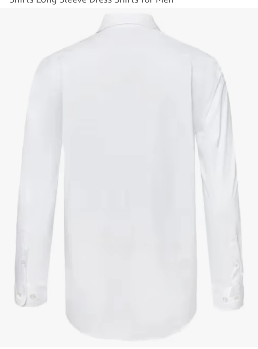 PASHART White Wrinkle Free Long Sleeve Dress Shirt - XX-Large - photo 3