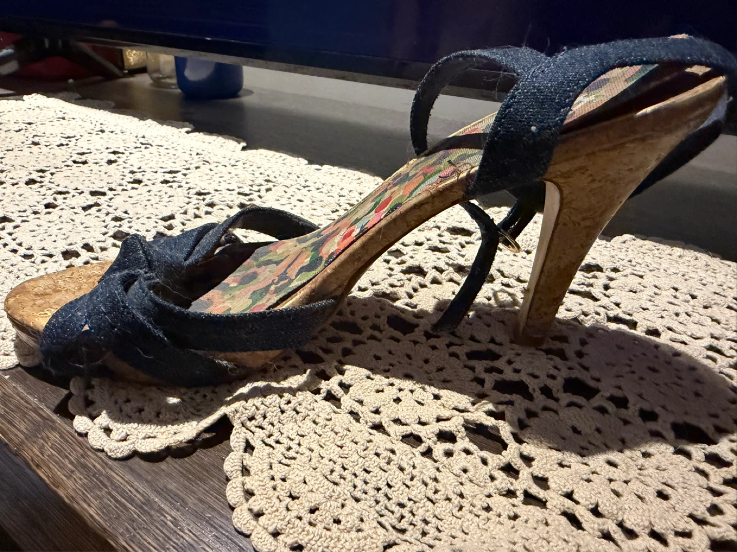 Denim Heeled Sandals - photo 2