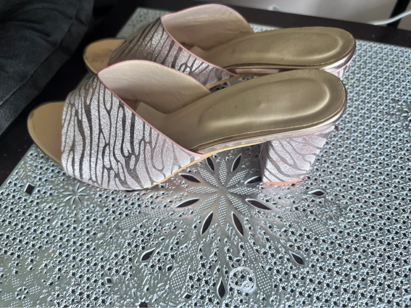 Women's Open-Toe Heeled Slides