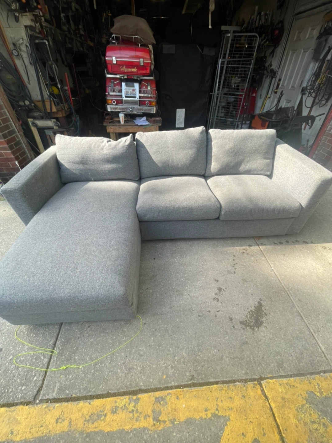 Gray Sectional Sofa with Storage - photo 2