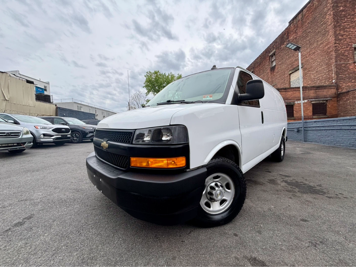 White Chevrolet Express Cargo Van