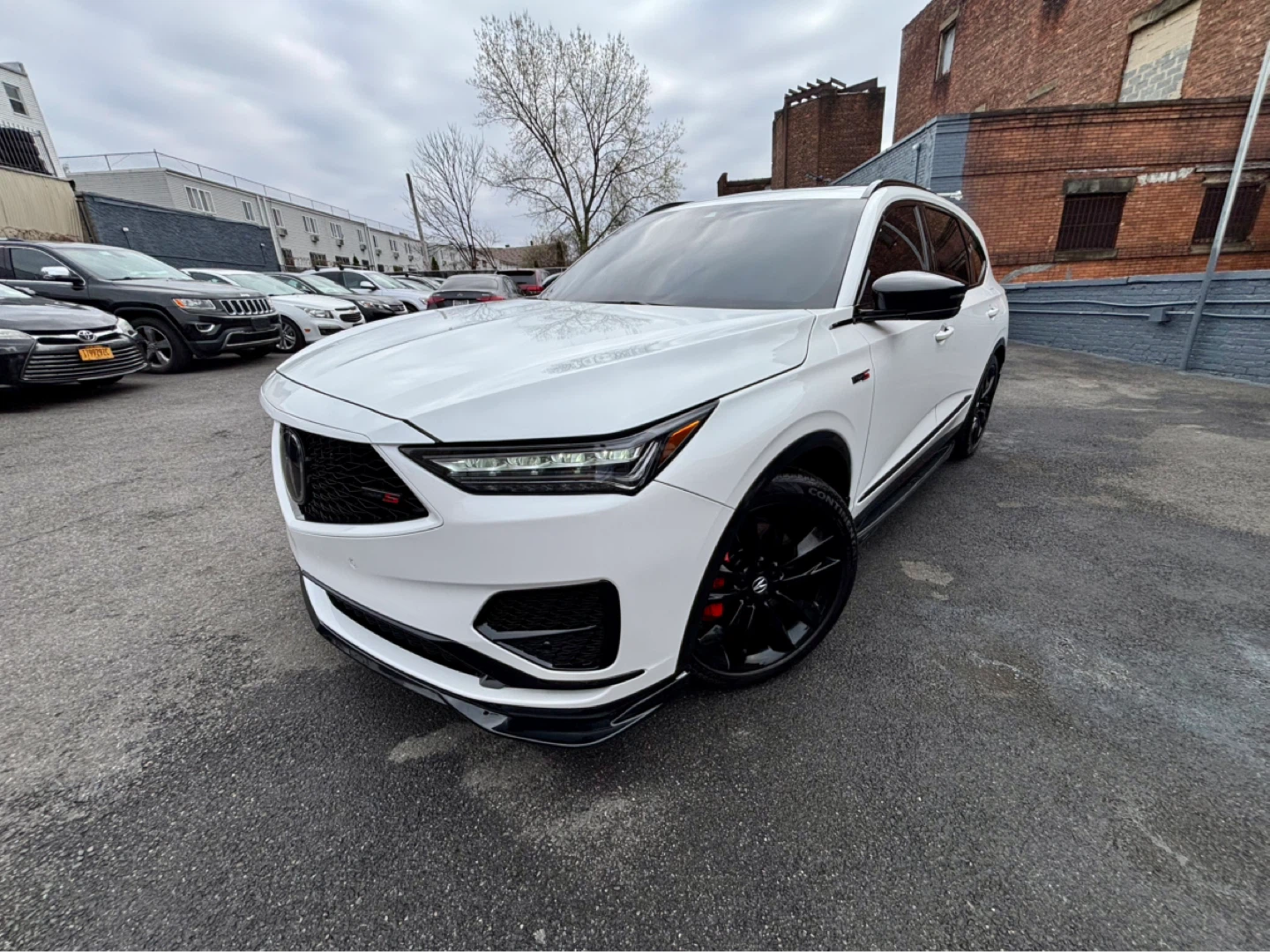 White Acura MDX A-Spec Rebuilt title