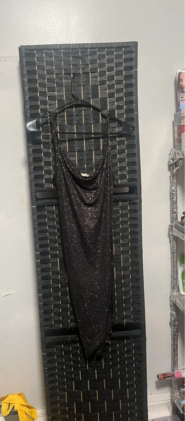 Sparkly Black Midi Dress size S or M - photo 2