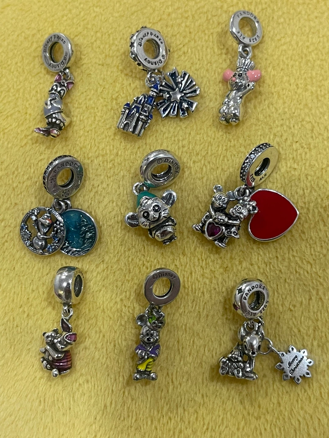 Pandora Disney Charms Sterling Silver Lot