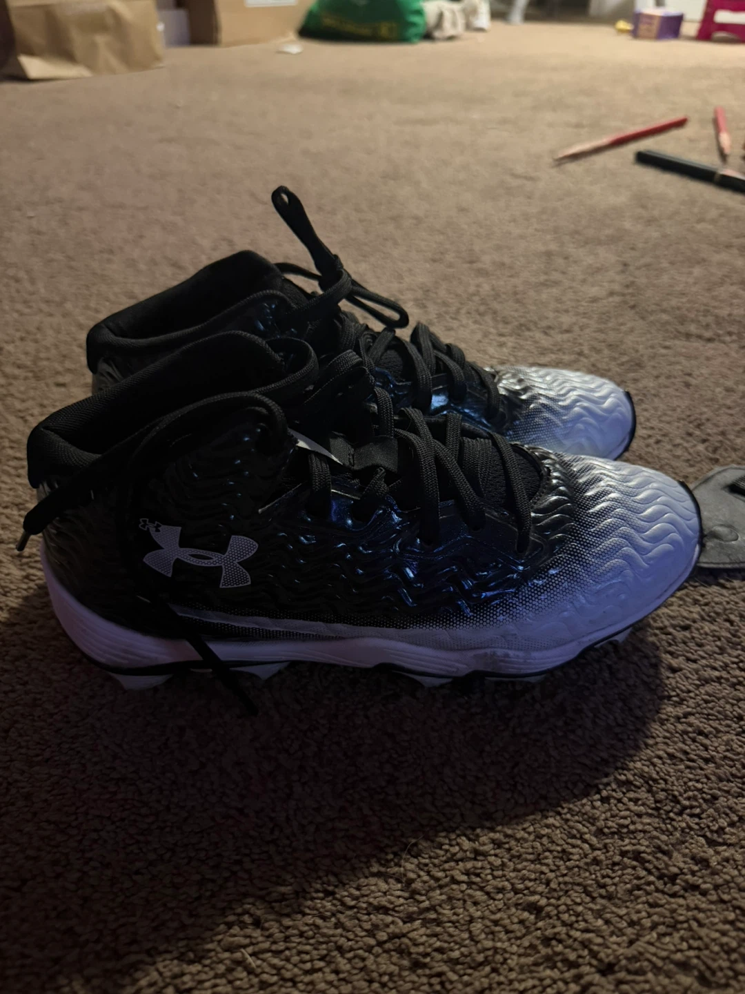 Under Armour Black & White Football Cleats