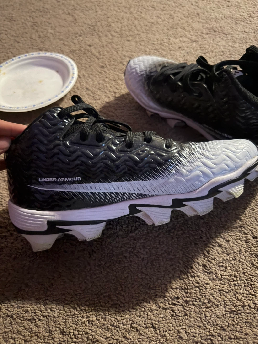 Under Armour Black & White Football Cleats - photo 2
