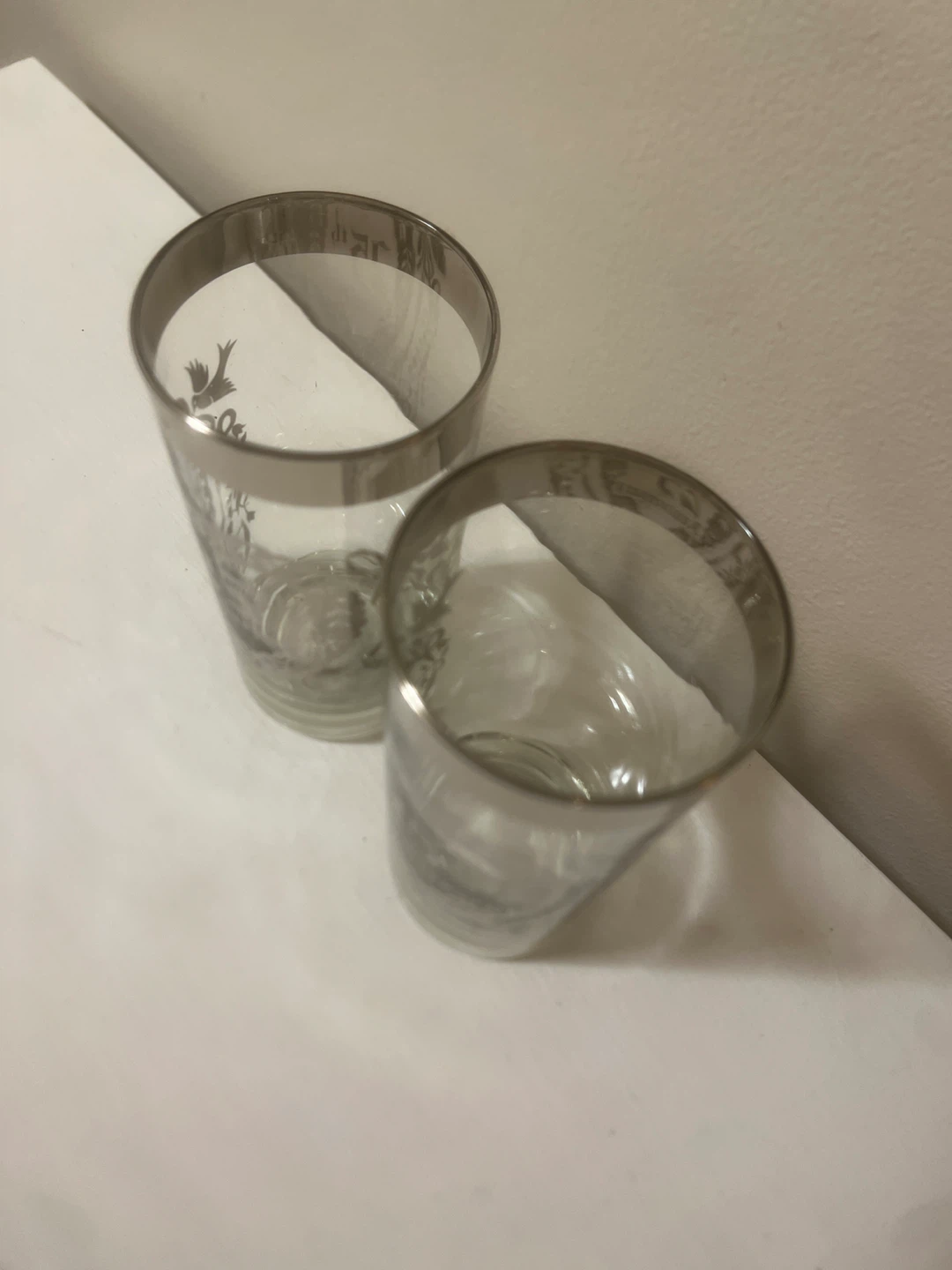 Set of 2 "25th Anniversary" Glasses with Silver Rim - photo 2